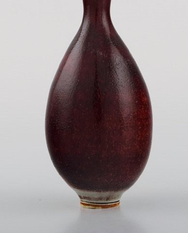 Berndt Friberg '1899-1981' for Gustavsberg Studiohand, Vase in Glazed Stoneware In Excellent Condition In Copenhagen, DK