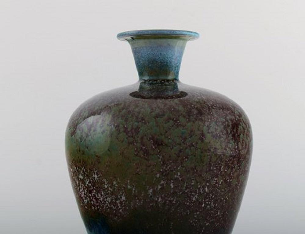 Glazed Berndt Friberg '1899-1981' for Gustavsberg Studiohand, Vase in Gazed Stoneware