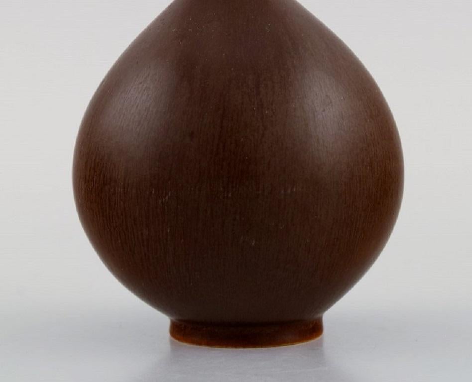 Berndt Friberg for Gustavsberg Studiohand, Vase in Glazed Stoneware In Excellent Condition In Copenhagen, DK