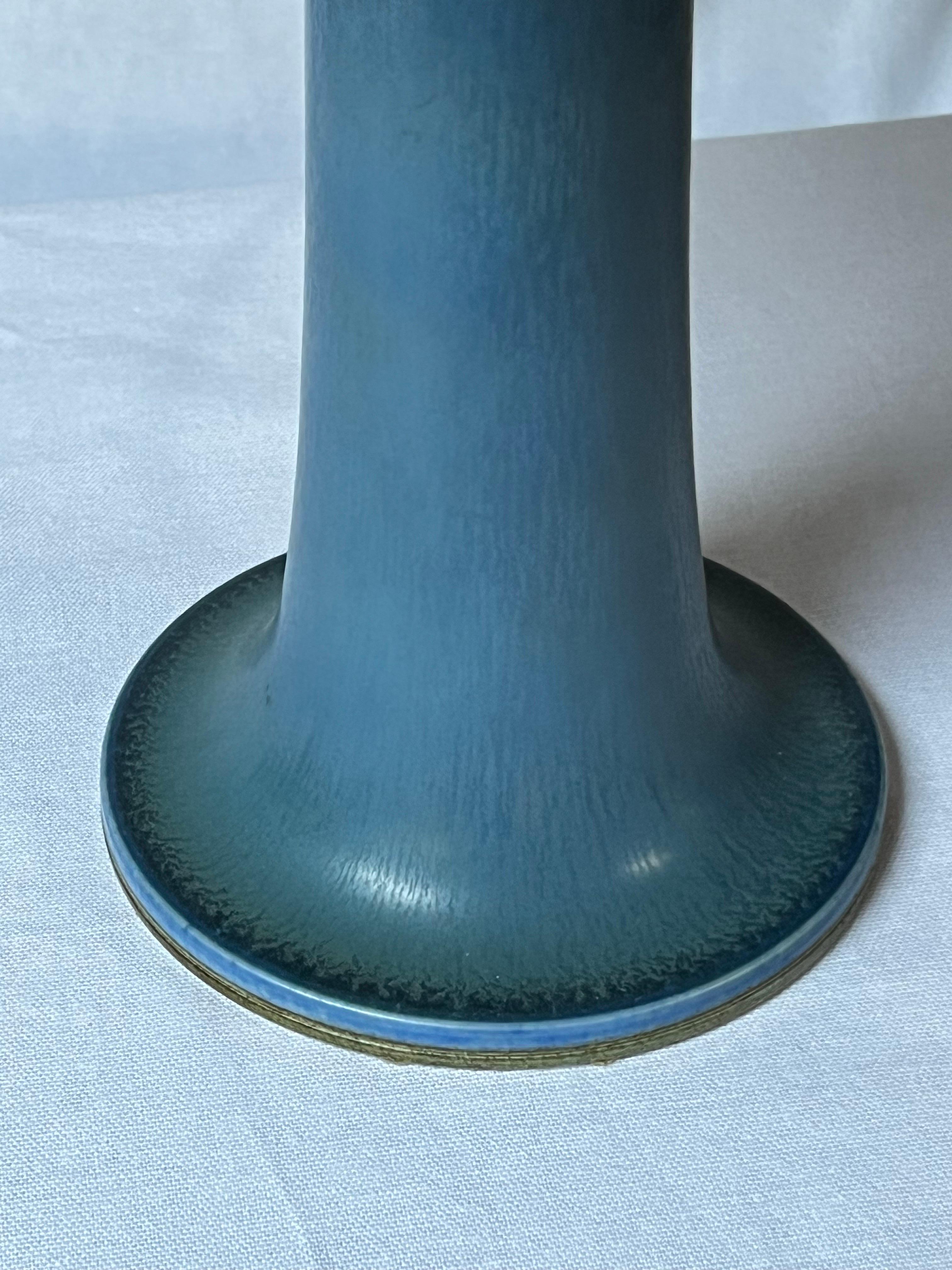 Berndt Friberg Big Blue Table Lamp, Sweden Unique 1970 all original For Sale 2
