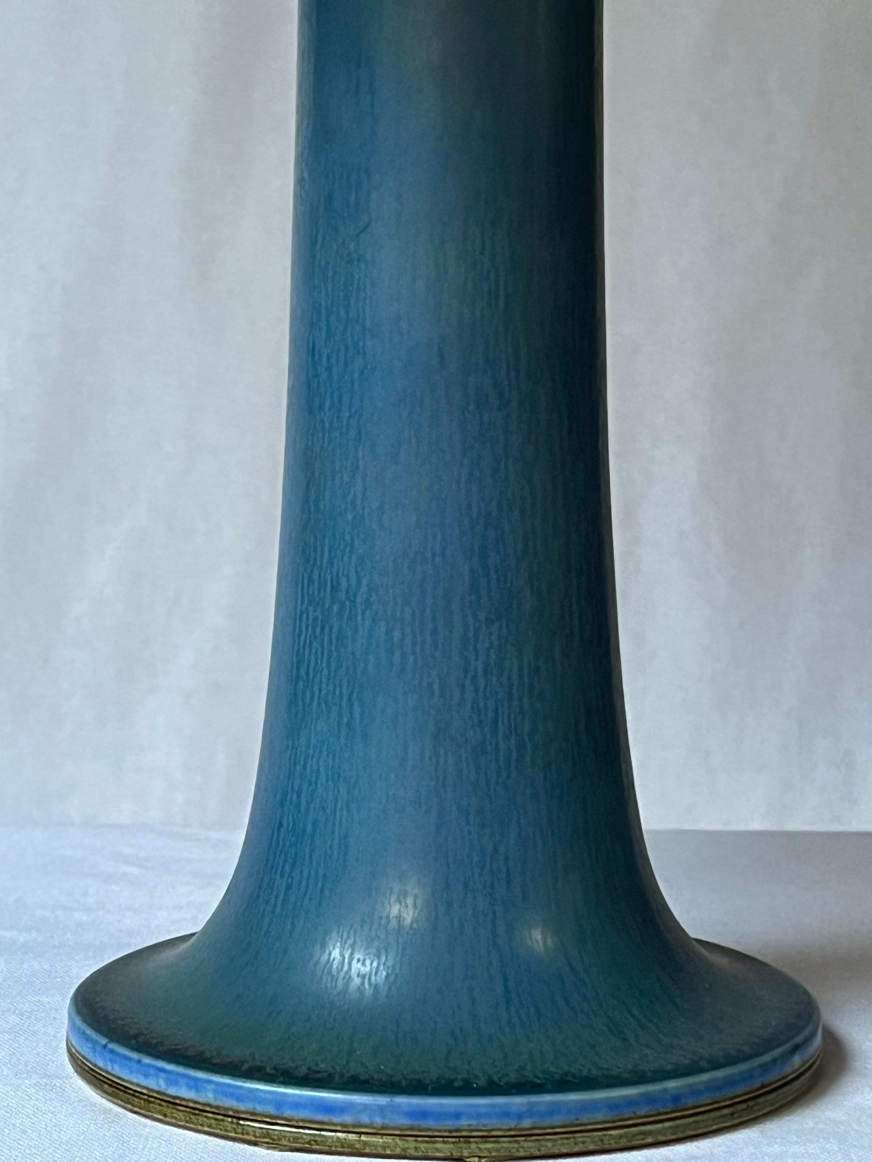 Berndt Friberg Big Blue Table Lamp, Sweden Unique 1970 all original For Sale 1