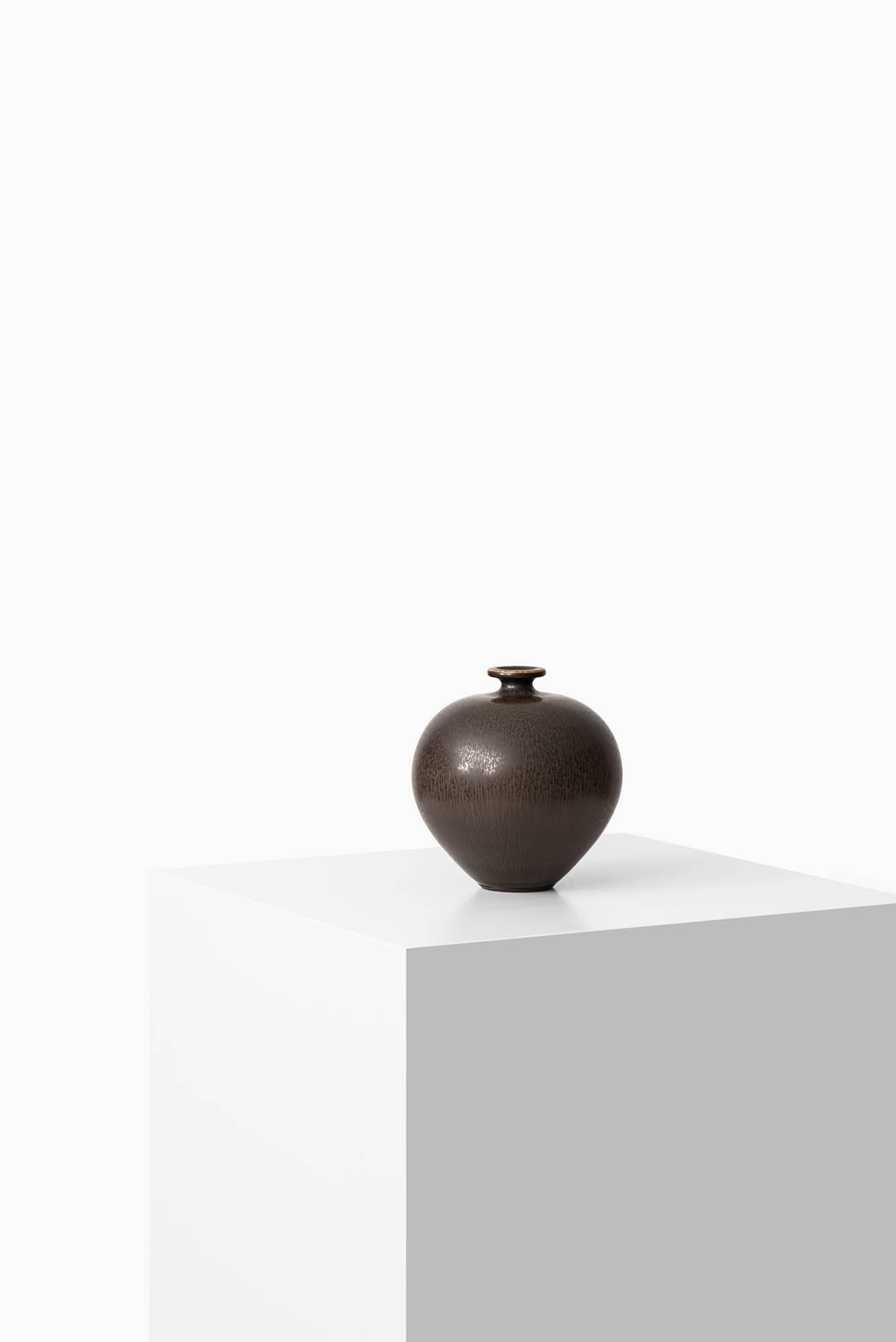 Rare ceramic vase designed by Berndt Friberg. Produced by Gustavsberg in Sweden.