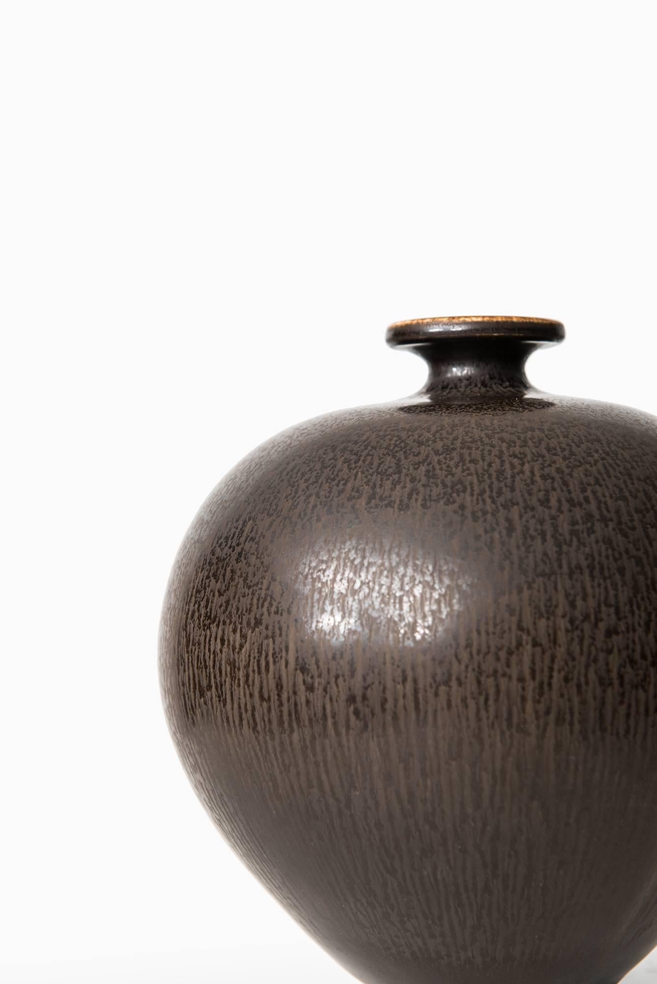 Scandinavian Modern Berndt Friberg Ceramic Vase by Gustavsberg in Sweden