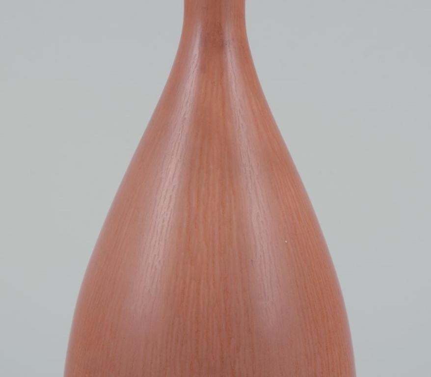 Swedish Berndt Friberg for Gustavsberg. Large unique ceramic vase. Hare's fur glaze For Sale