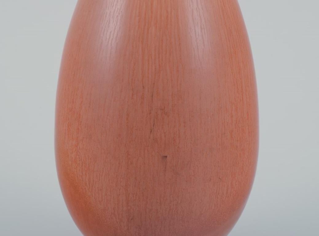 Glazed Berndt Friberg for Gustavsberg. Large unique ceramic vase. Hare's fur glaze For Sale