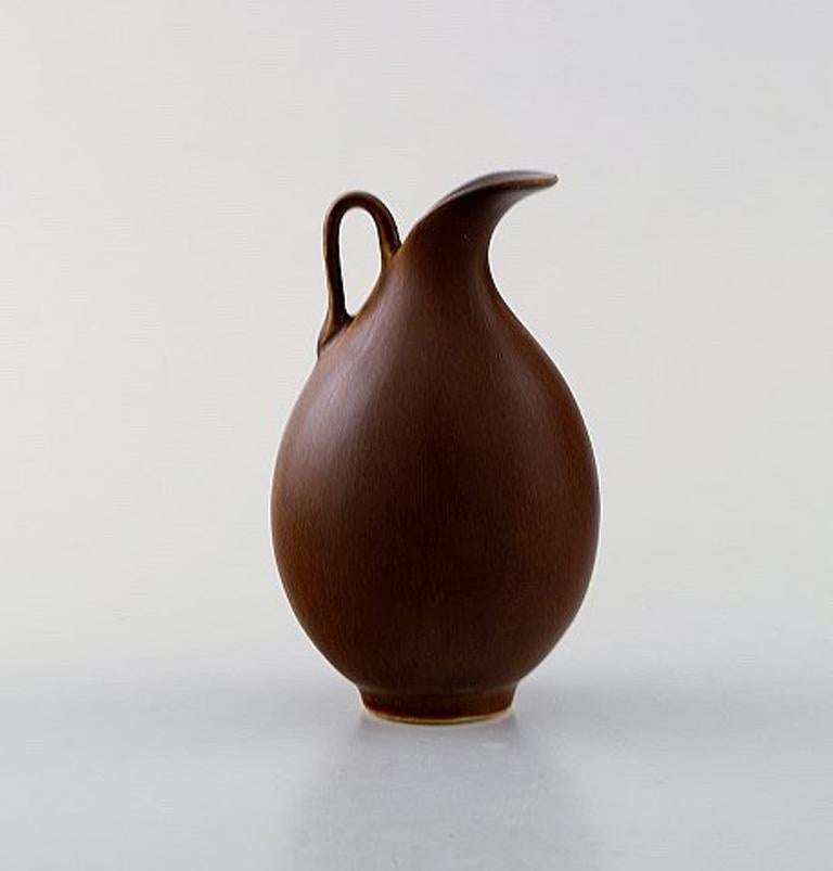 Scandinavian Modern Berndt Friberg for Gustavsberg. Modernist Jug in Ceramics