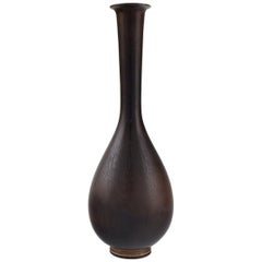 Berndt Friberg for Gustavsberg, Modernist Vase in Glazed Ceramics, Dated 1955