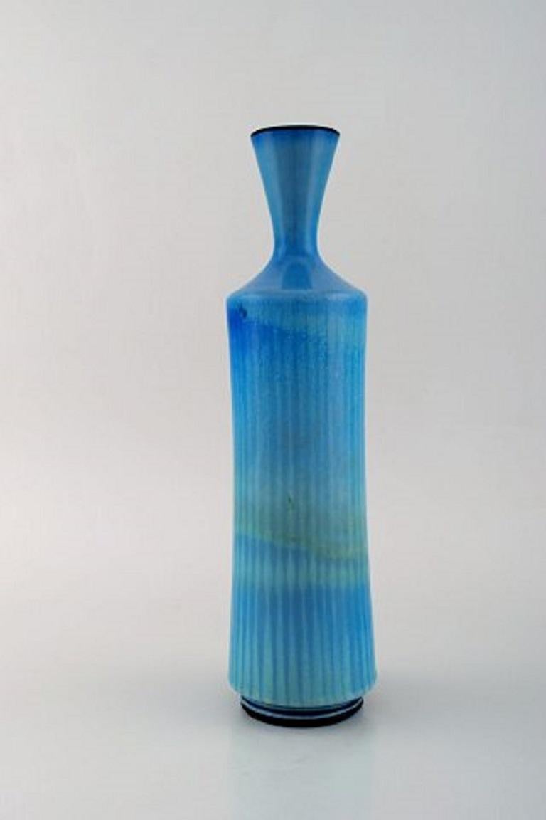 Scandinavian Modern Berndt Friberg for Gustavsberg Studio Hand, Large Modernist Vase, Dated 1965