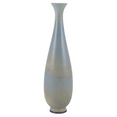 Berndt Friberg for Gustavsberg Studio. Large slender ceramic vase. Mid-20th C.