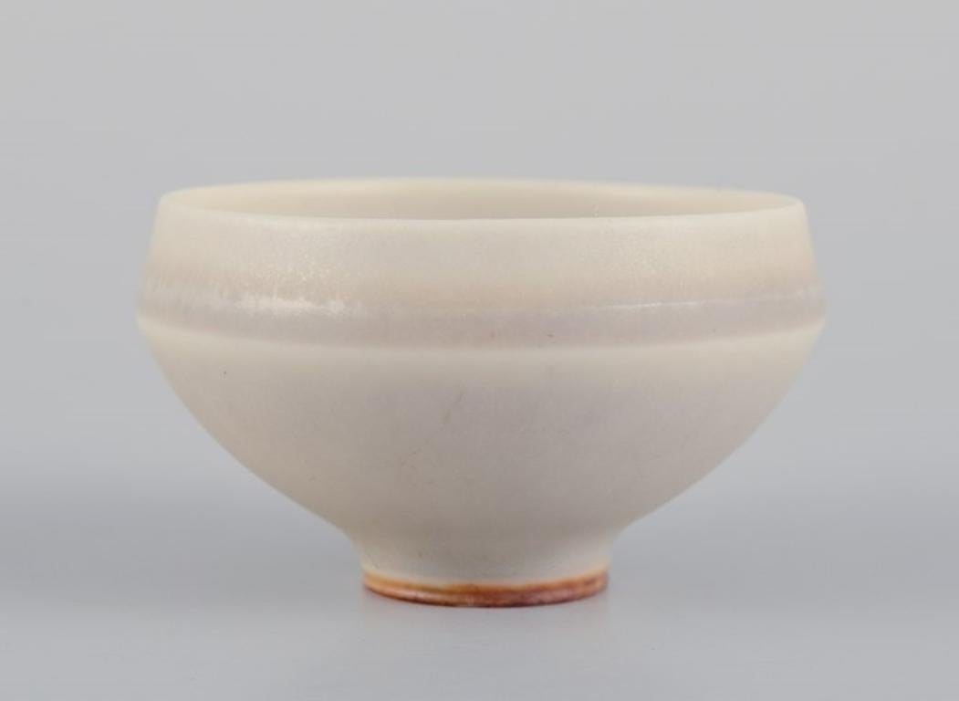 Swedish Berndt Friberg for Gustavsberg Studio. Miniature bowl in glazed ceramic For Sale