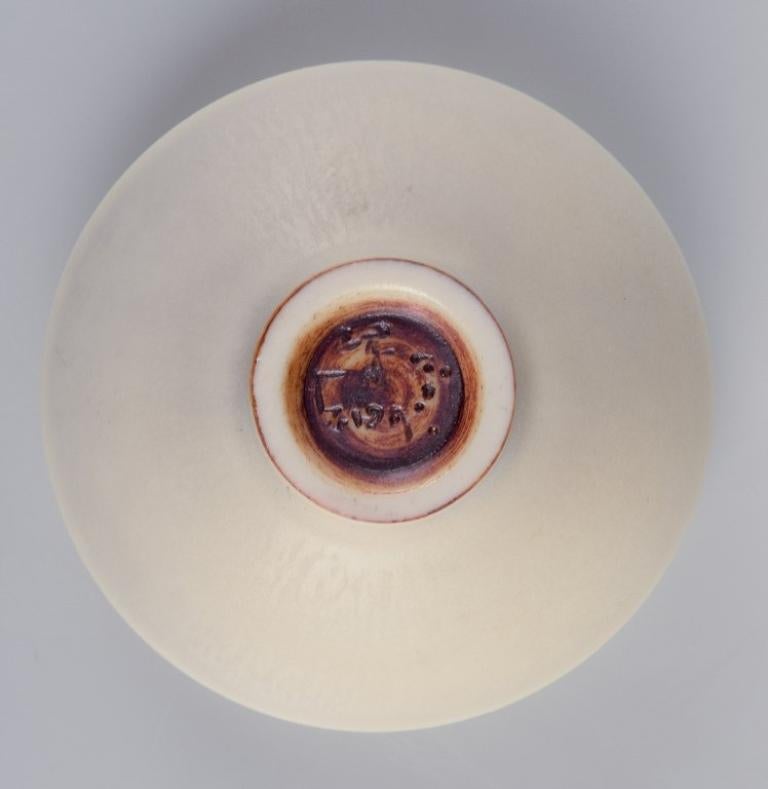 20th Century Berndt Friberg for Gustavsberg Studio. Miniature bowl in glazed ceramic For Sale