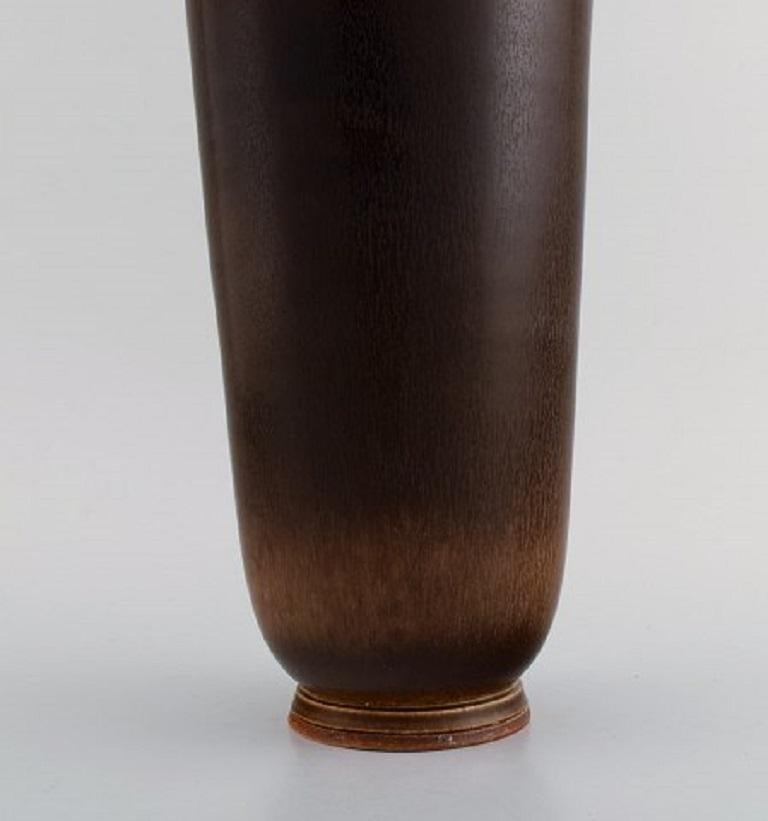 Late 20th Century Berndt Friberg for Gustavsberg Studio, Large Vase in Glazed Stoneware For Sale