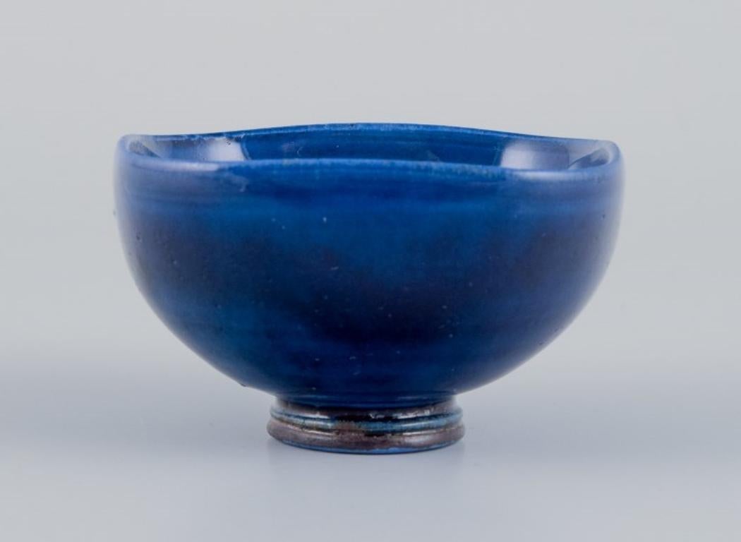 Scandinavian Modern Berndt Friberg for Gustavsberg, Sweden. Unique miniature ceramic bowl For Sale