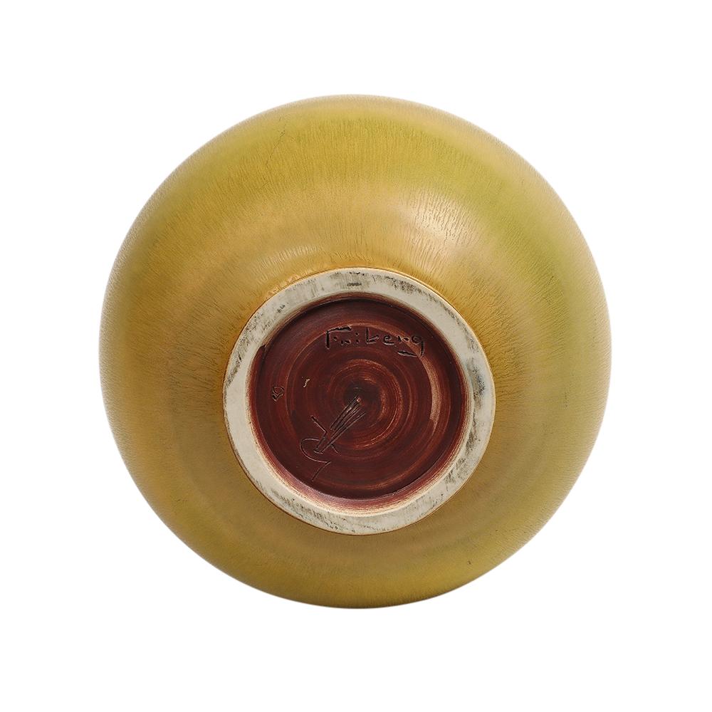 Vaso di Berndt Friberg per Gustavsberg, Gres, Giallo, Firmato in vendita 7