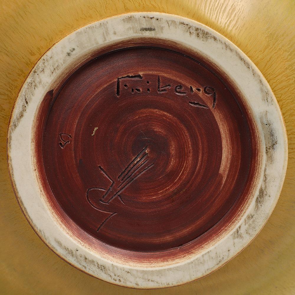 Vaso di Berndt Friberg per Gustavsberg, Gres, Giallo, Firmato in vendita 8