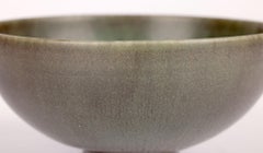 Berndt Friberg Gustavsberg Green Haresfur Glazed Studio Pottery Bowl