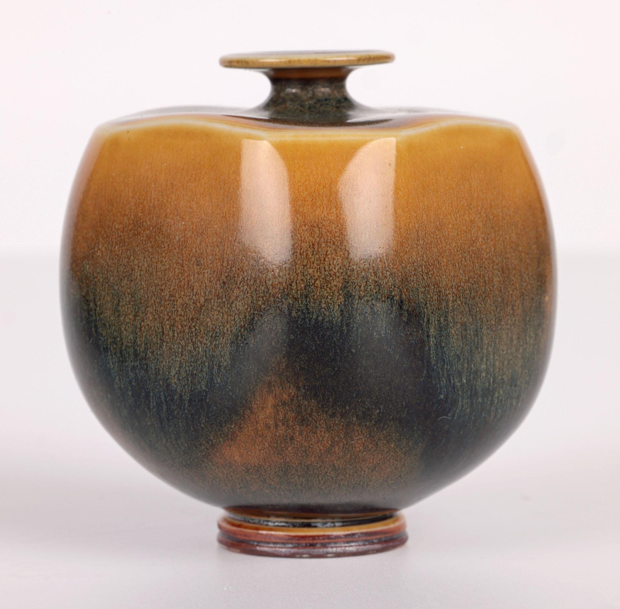 Berndt Friberg Gustavsberg Miniature Square Studio Pottery Vase For Sale 9