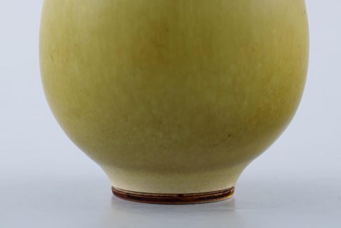Swedish Berndt Friberg, Gustavsberg Studio Hand, Rare Pottery Vase, Egg Shaped
