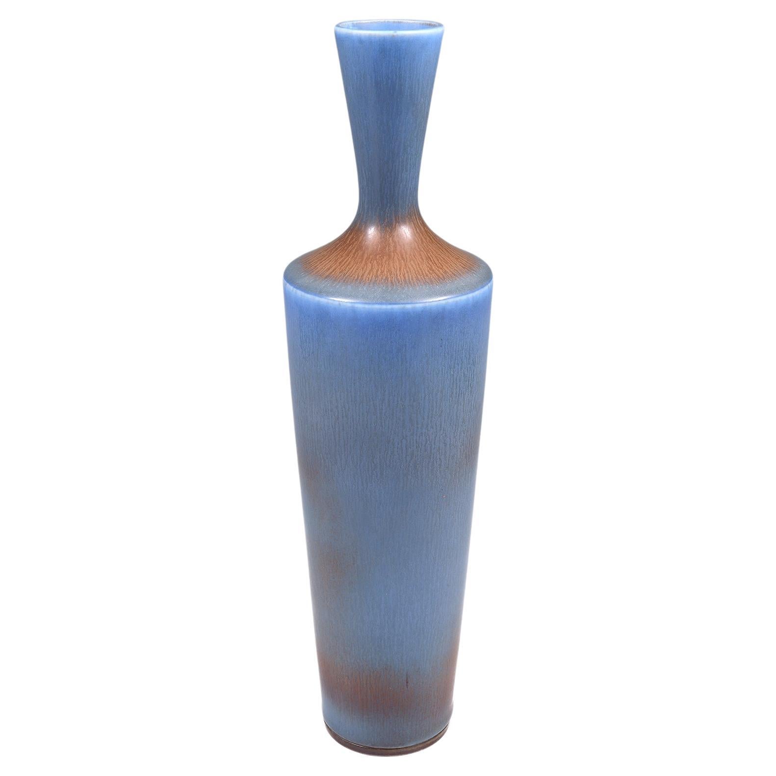 Berndt Friberg, Stoneware Pale Blue Large Vase, Gustavsberg , Sweden 1963