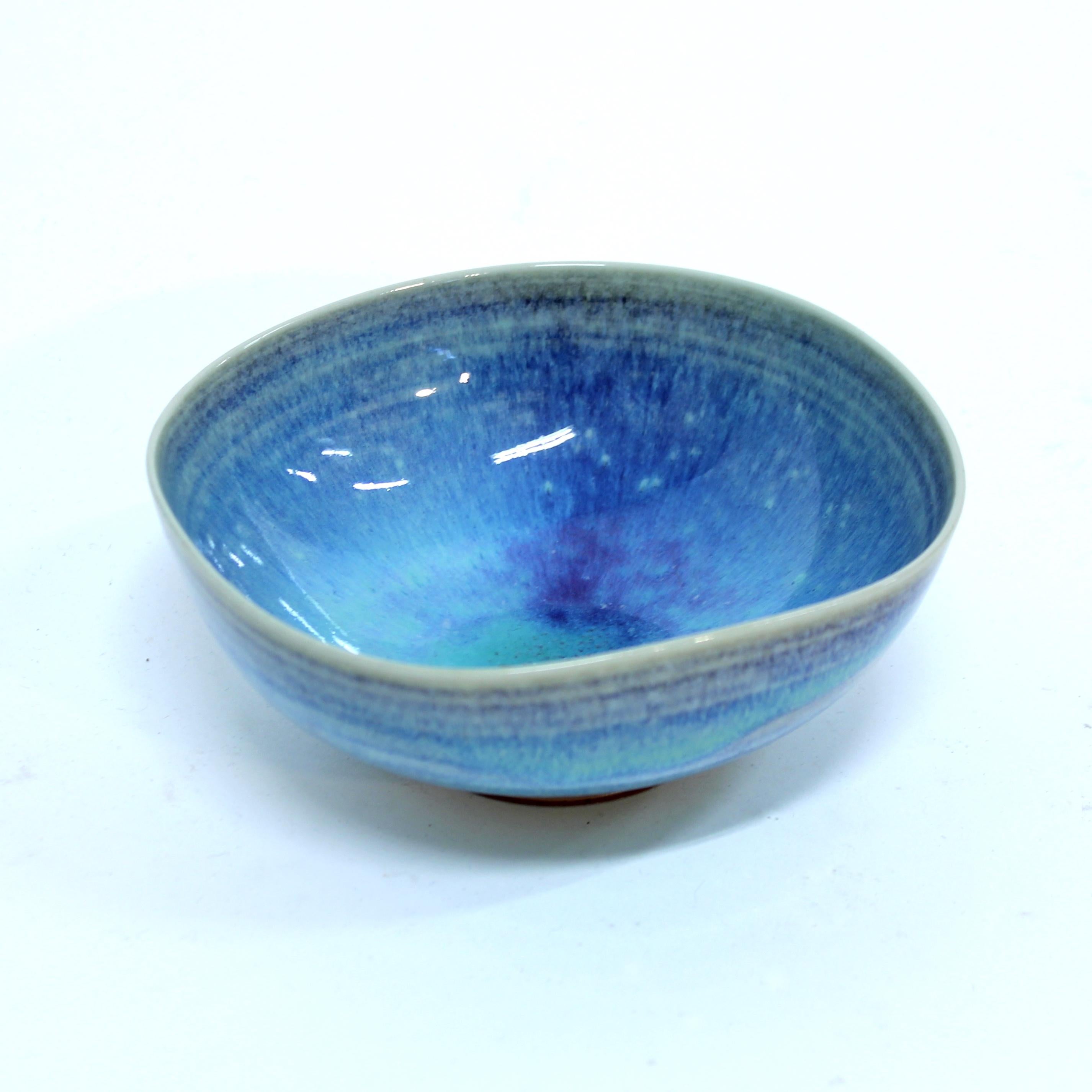 Berndt Friberg, light blue Aniara bowl, Gustavsberg, 1950s Sueco en venta