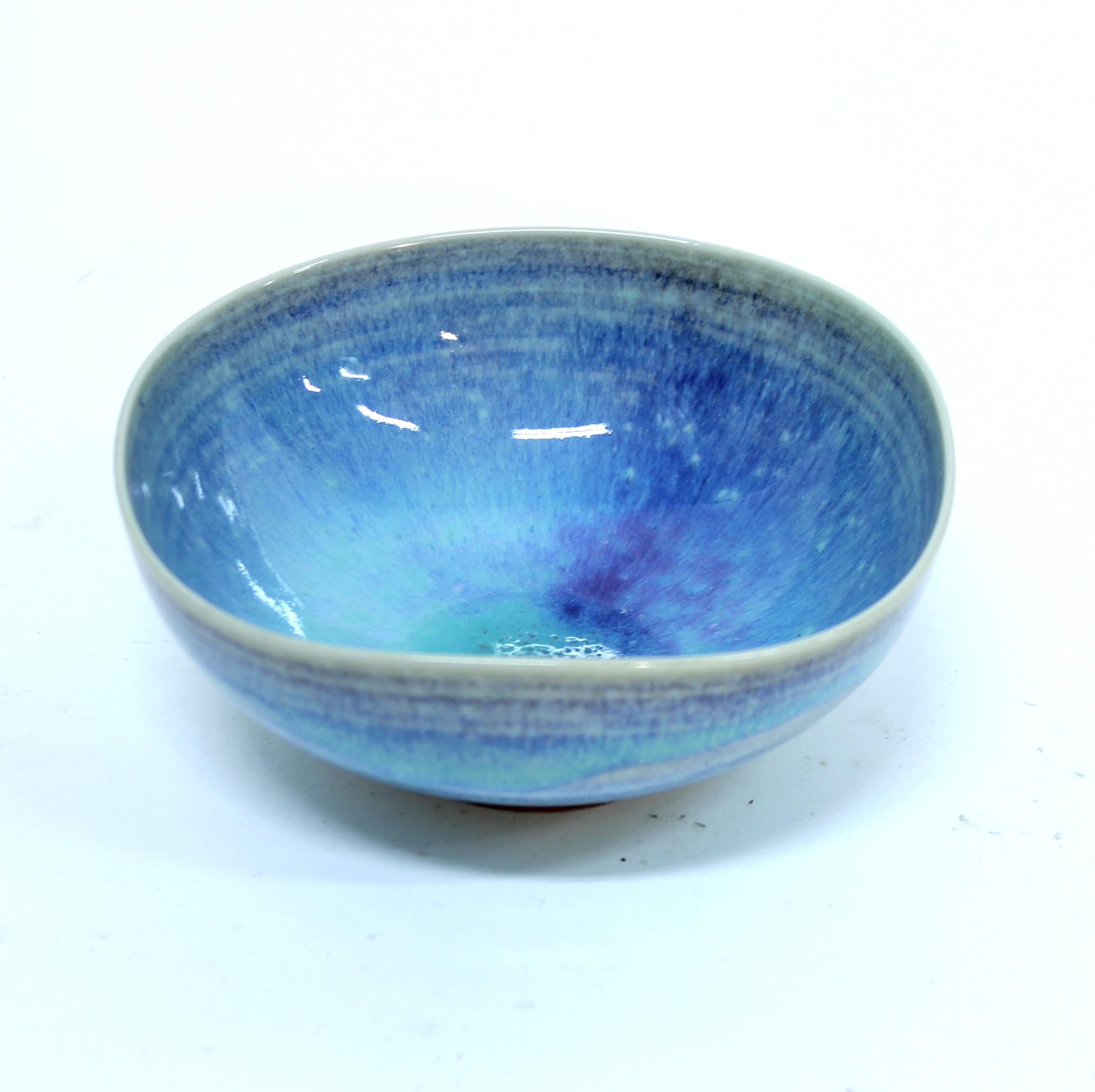 Berndt Friberg, light blue Aniara bowl, Gustavsberg, 1950s en Bueno estado para la venta en Uppsala, SE
