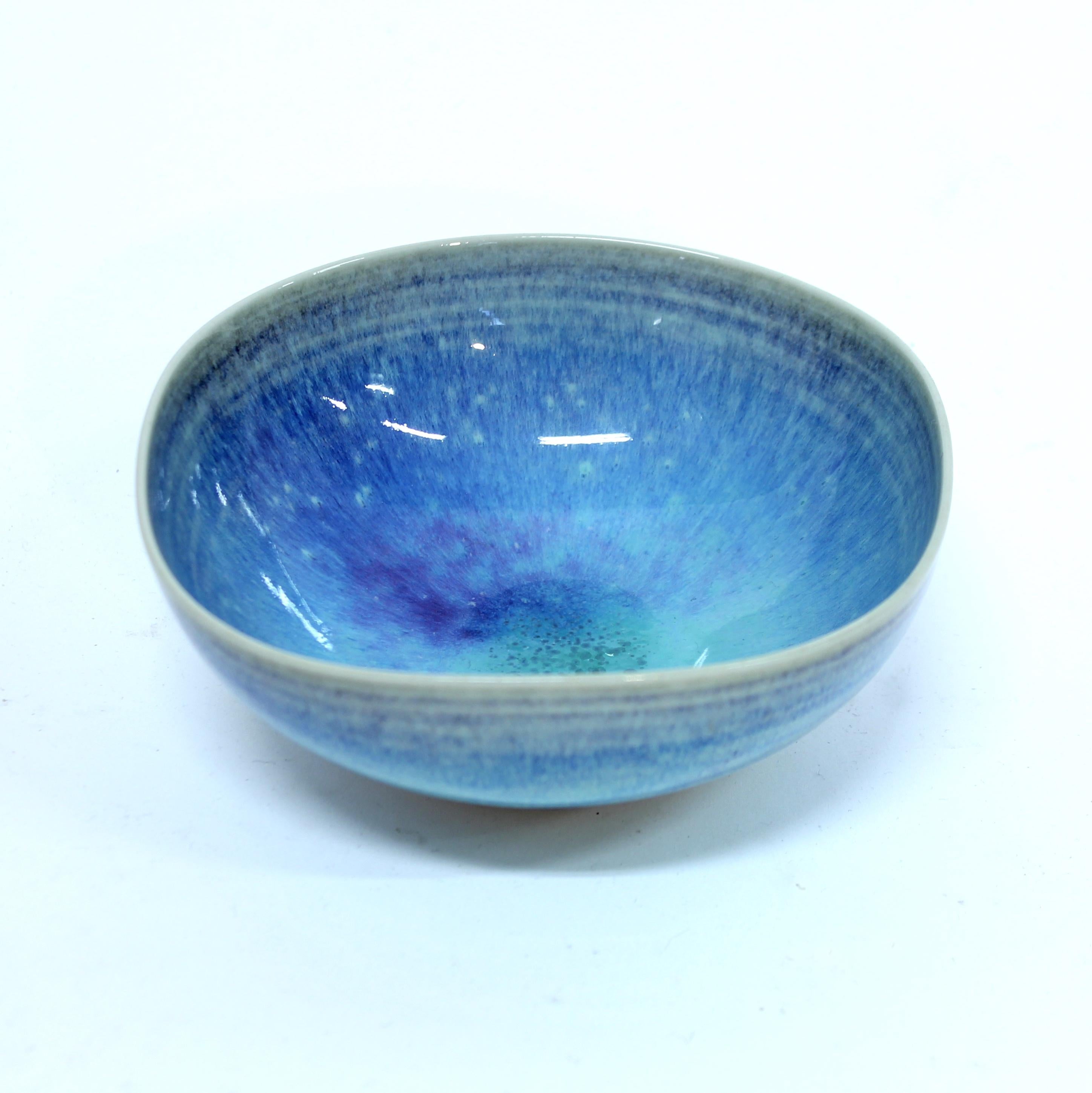 Berndt Friberg, light blue Aniara bowl, Gustavsberg, 1950s siglo XX en venta