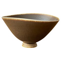 Berndt Friberg Small Bowl, Brown Glazed Ceramic, Gustavsberg, 1976