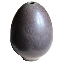 Berndt Friberg Small Vase / Sculpture, Grey-Glazed Stoneware, Gustavsberg, 1960s