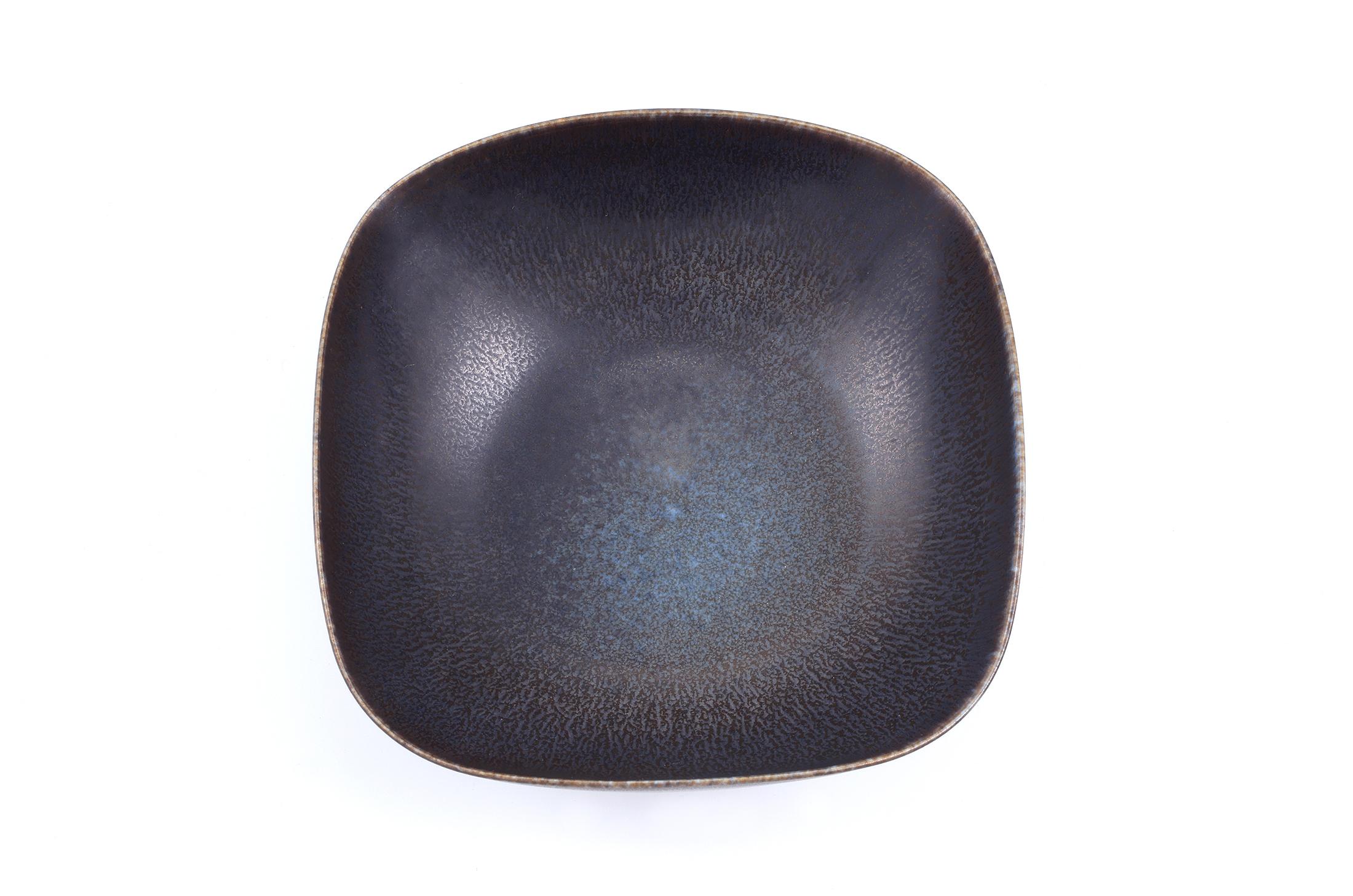Berndt Friberg, Stoneware Deep Brown Bowl, Gustavsberg, Sweden, 1952 For Sale 1