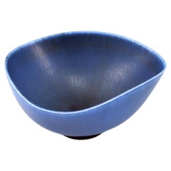 Berndt Friberg, Stoneware Blue Bowl, Gustavsberg, Sweden, 1963