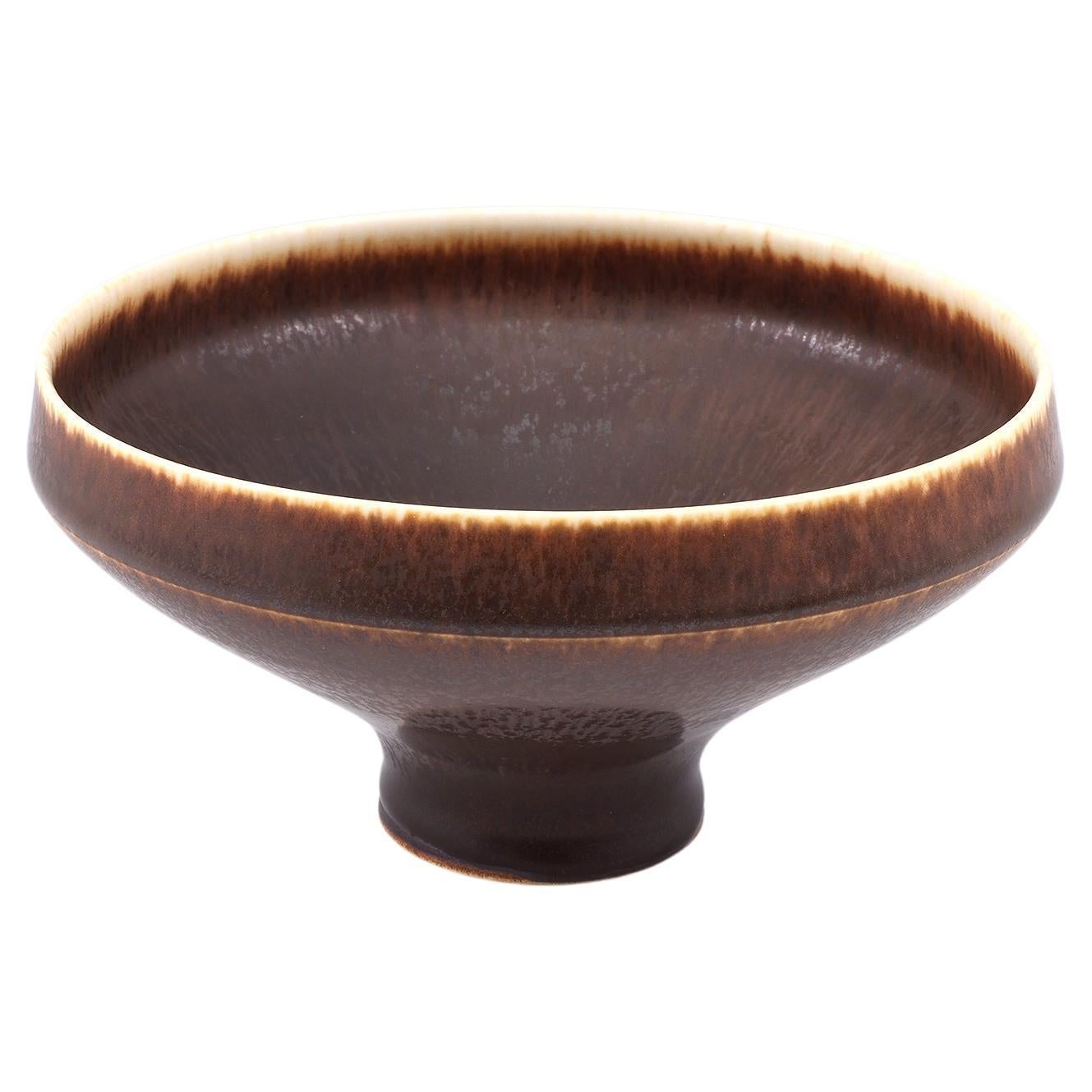 Berndt Friberg, Stoneware Brown Bowl, Gustavsberg, Sweden, 1965