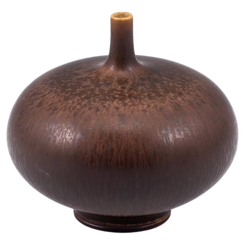 Berndt Friberg, Stoneware Discus Vase, Gustavsberg, Sweden, 1965