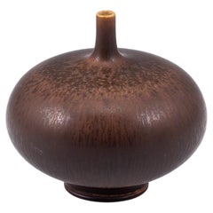 Vintage Berndt Friberg, Stoneware Discus Vase, Gustavsberg, Sweden, 1965