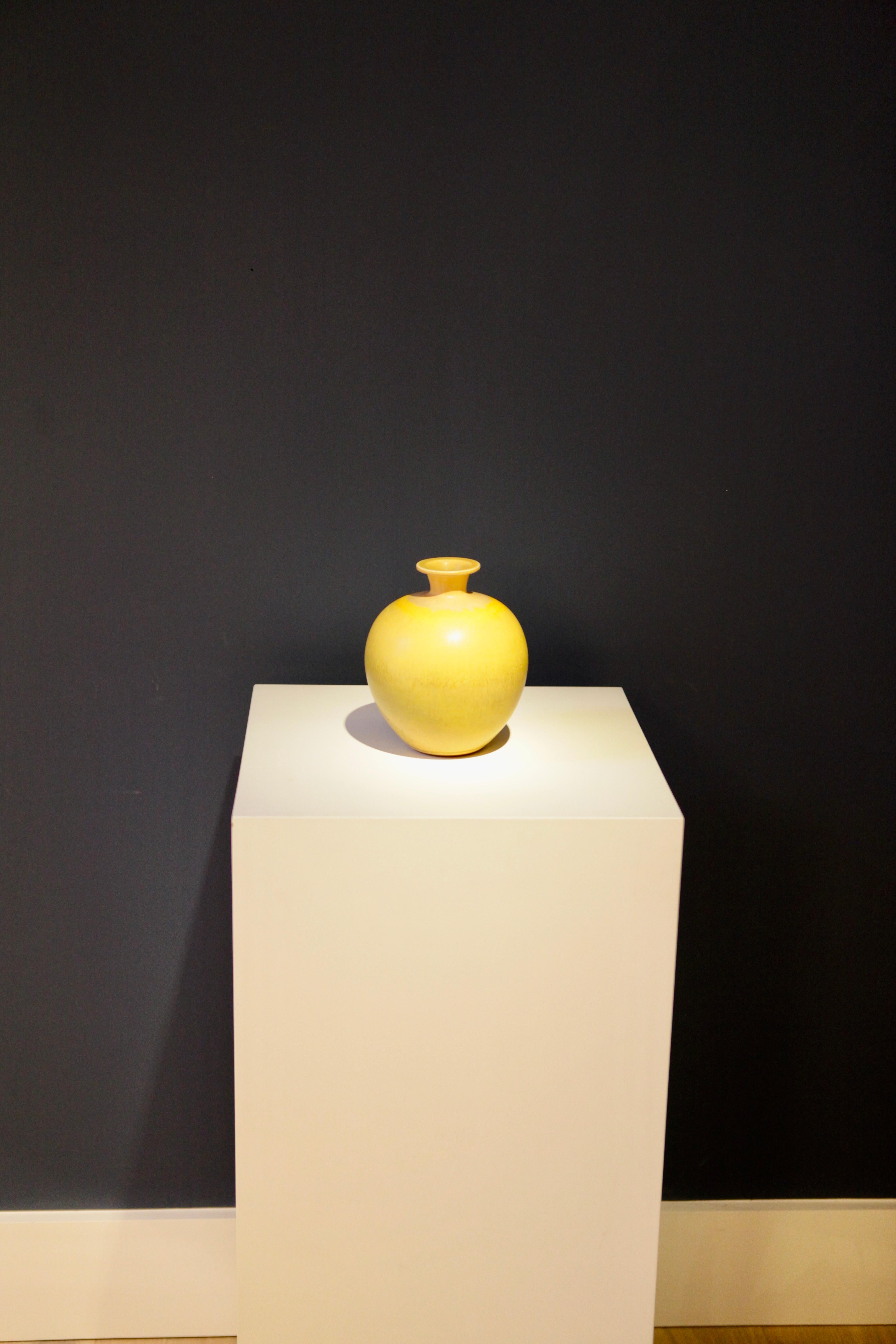 Glazed Berndt Friberg, Stoneware Vase, Gustavsberg, Sweden, 1969