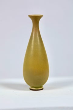 Berndt Friberg, Stoneware Vase in Yellow Haresfur Glaze, Gustavsberg, 1960s