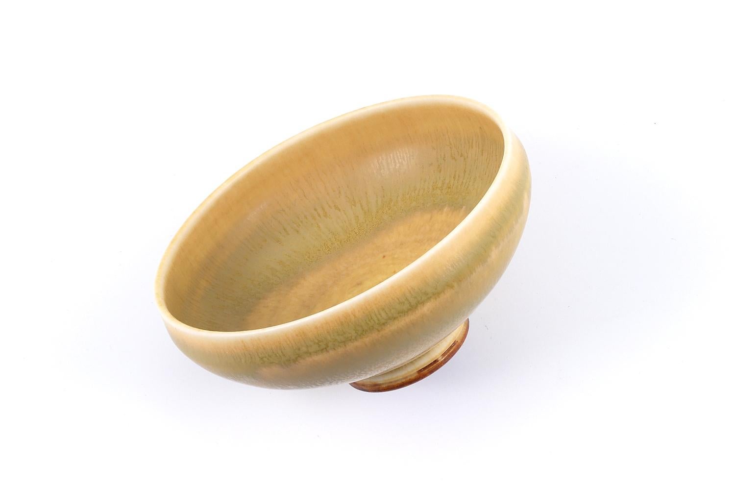 Berndt Friberg, Stoneware Yellow Bowl, Gustavsberg, Sweden, 1979 For Sale 6