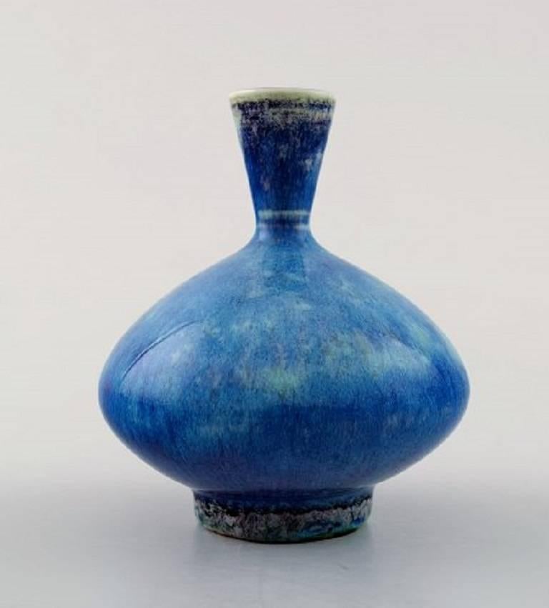 Berndt Friberg Studio Ceramic Vase, Modern Swedish Design, Unique, Handmade  For Sale at 1stDibs