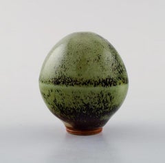 Berndt Friberg Studio Egg-Shaped Ceramic Vase Modern Swedish Design