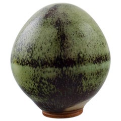 Berndt Friberg Studio Egg-Shaped Ceramic Vase Modern Swedish Design