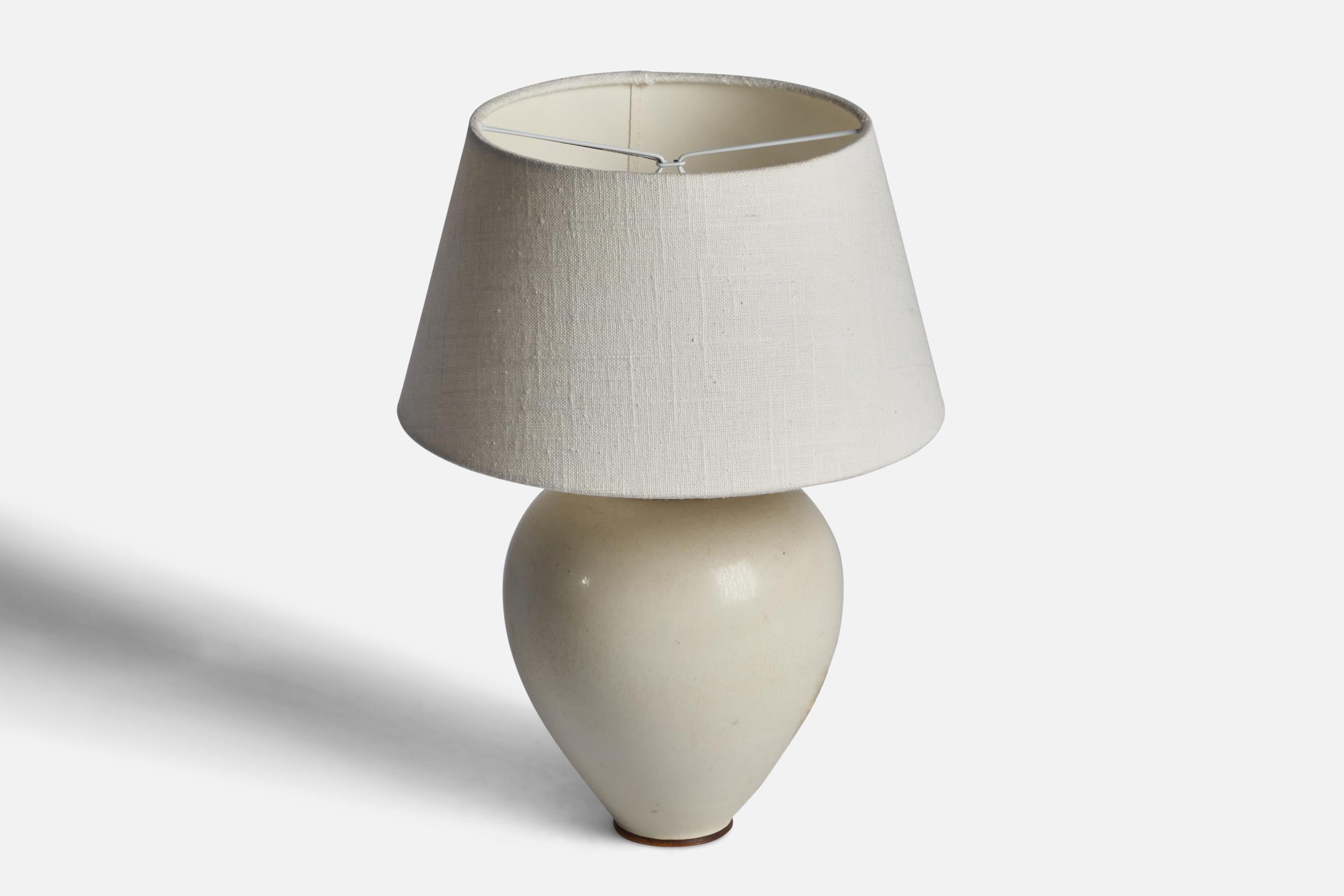 Mid-Century Modern Berndt Friberg, Table Lamp, Stoneware, Sweden, 1950s For Sale