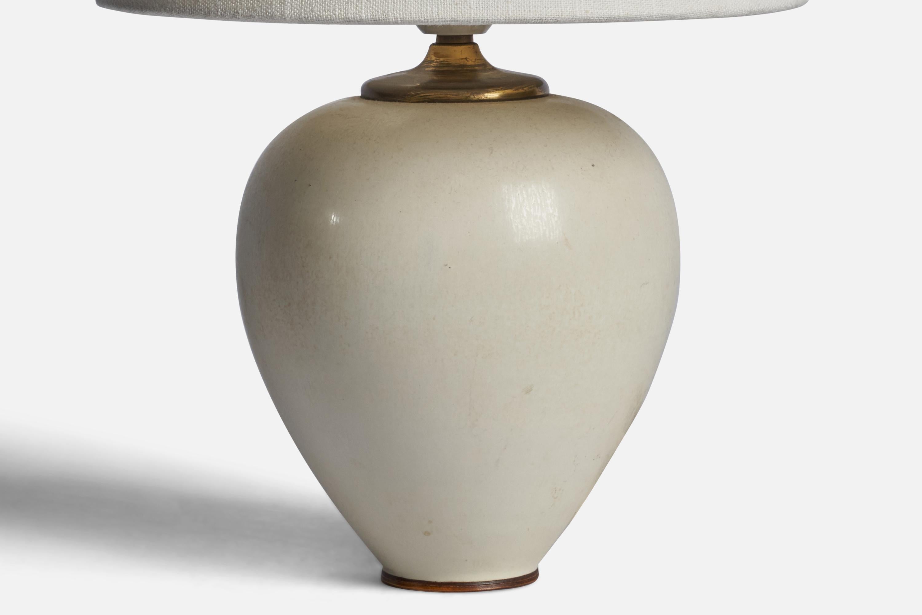 Swedish Berndt Friberg, Table Lamp, Stoneware, Sweden, 1950s For Sale