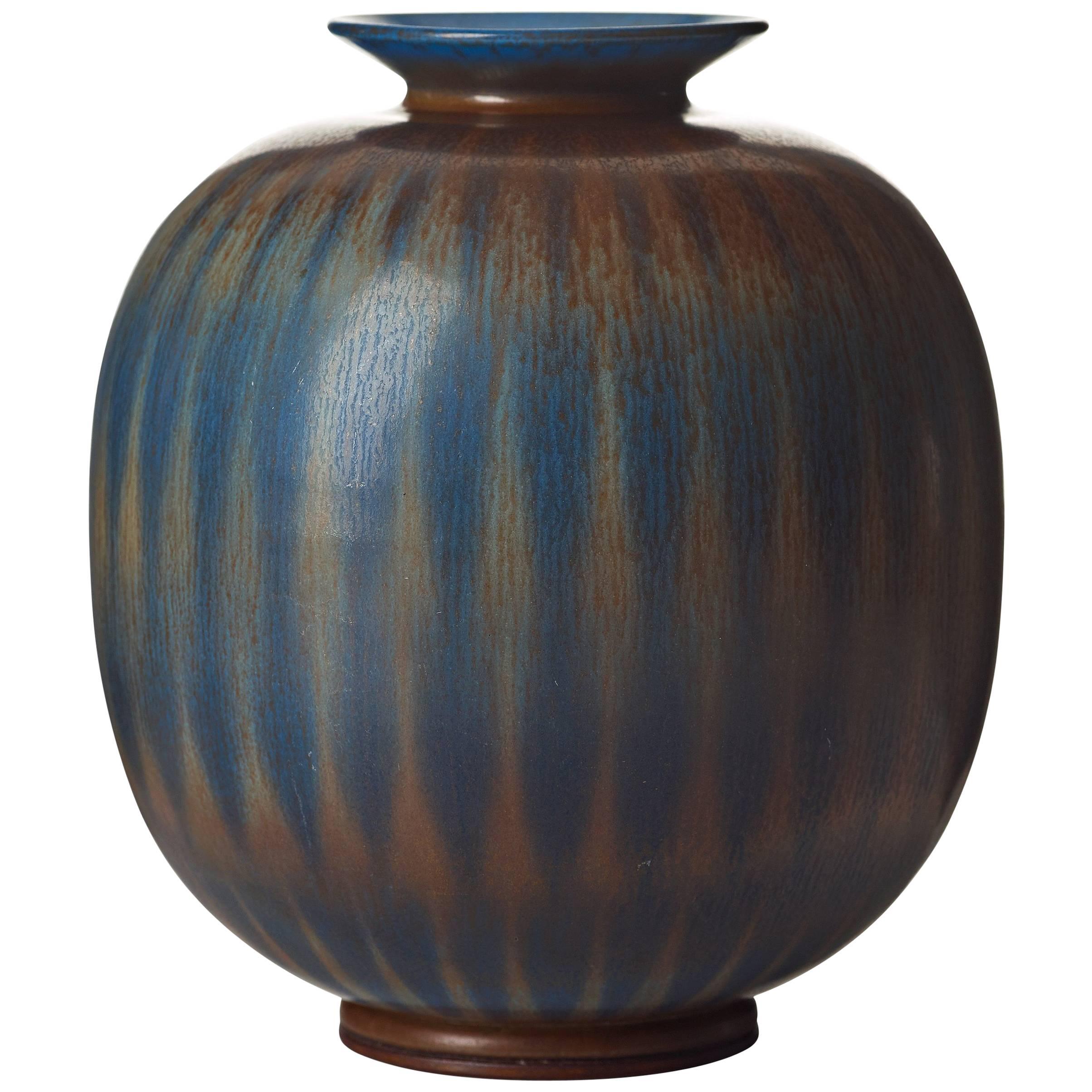 Berndt Friberg Unique Stoneware Vase for Gustavsberg, 1960 For Sale