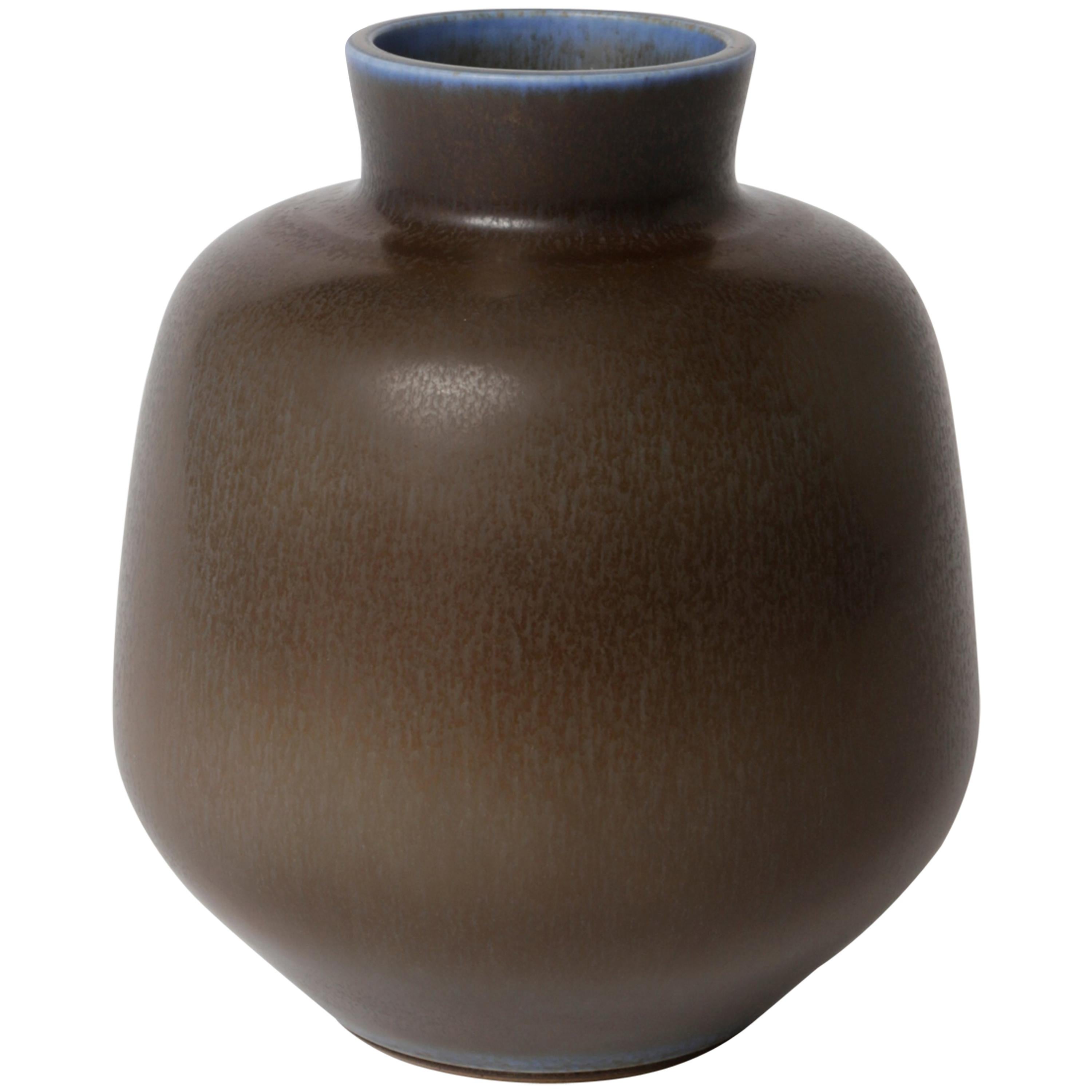 Berndt Friberg Unique Stoneware Vase for Gustavsberg, 1965 For Sale