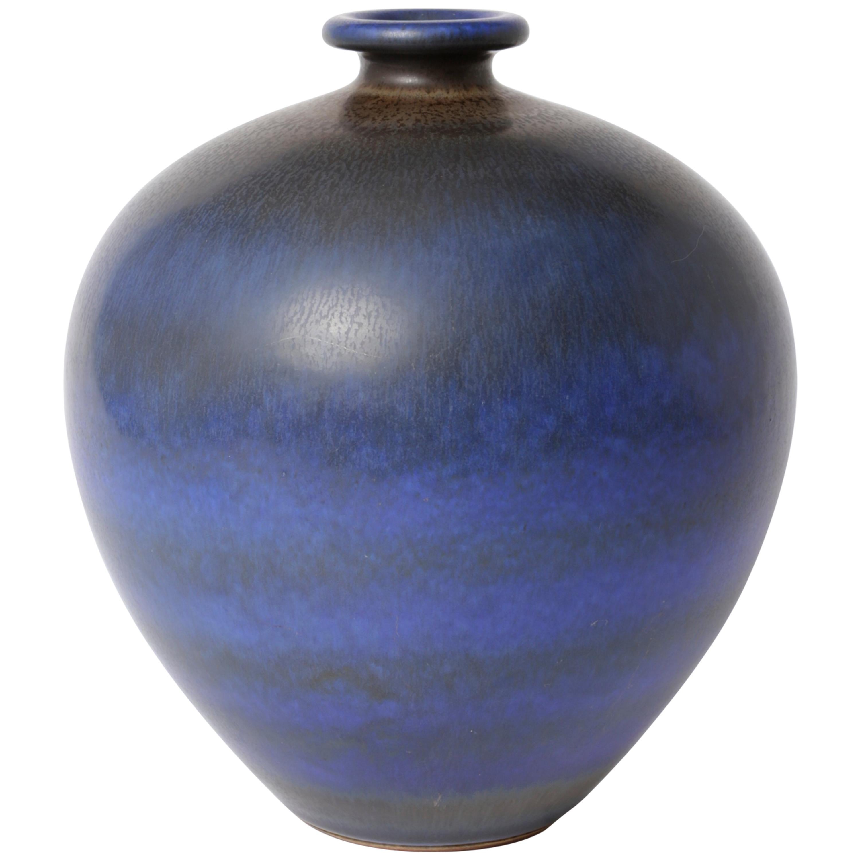 Berndt Friberg Unique Stoneware Vase for Gustavsberg, 1966 For Sale