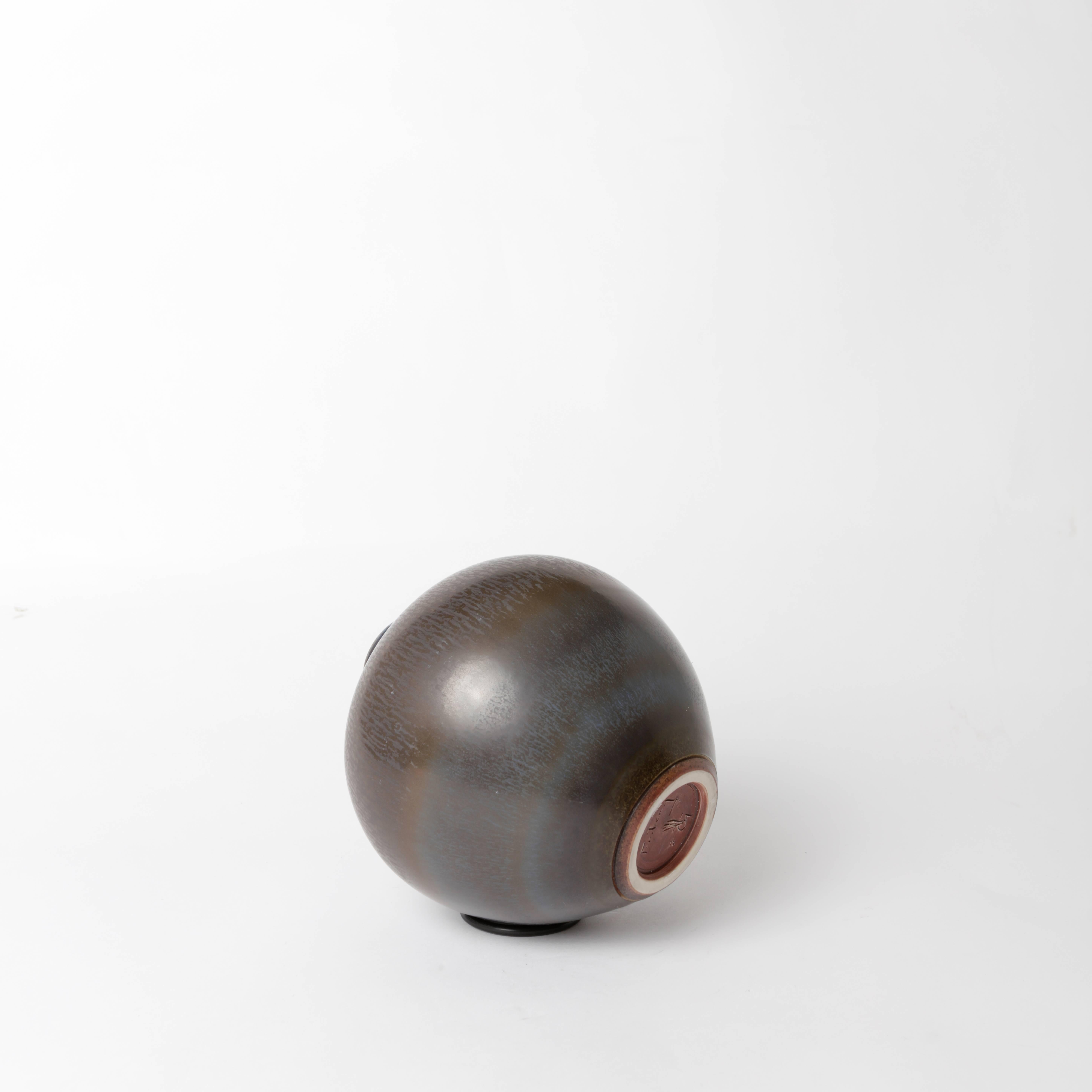 Mid-20th Century Berndt Friberg Unique Stoneware Vase for Gustavsberg, 1968 For Sale