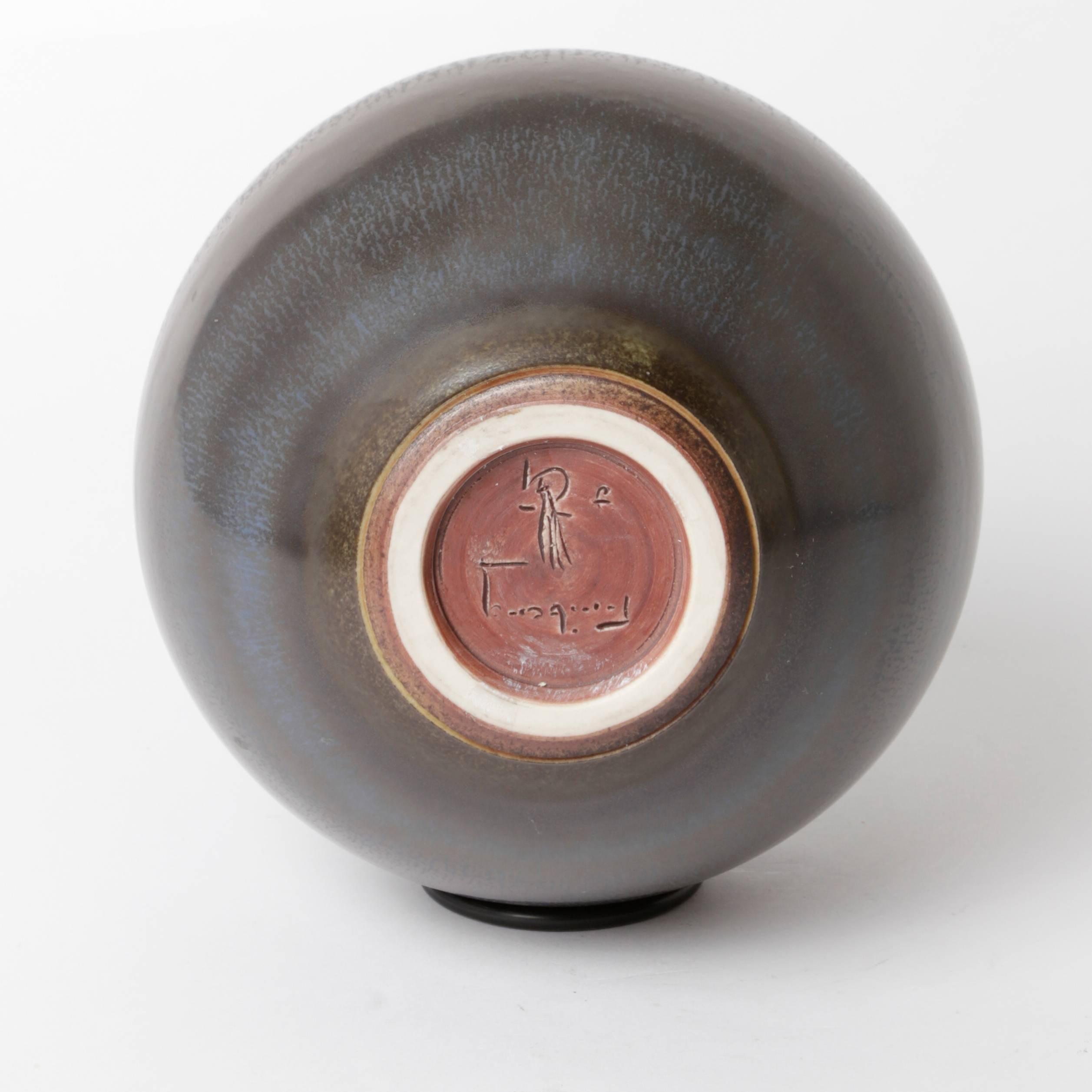 Berndt Friberg Unique Stoneware Vase for Gustavsberg, 1968 For Sale 1