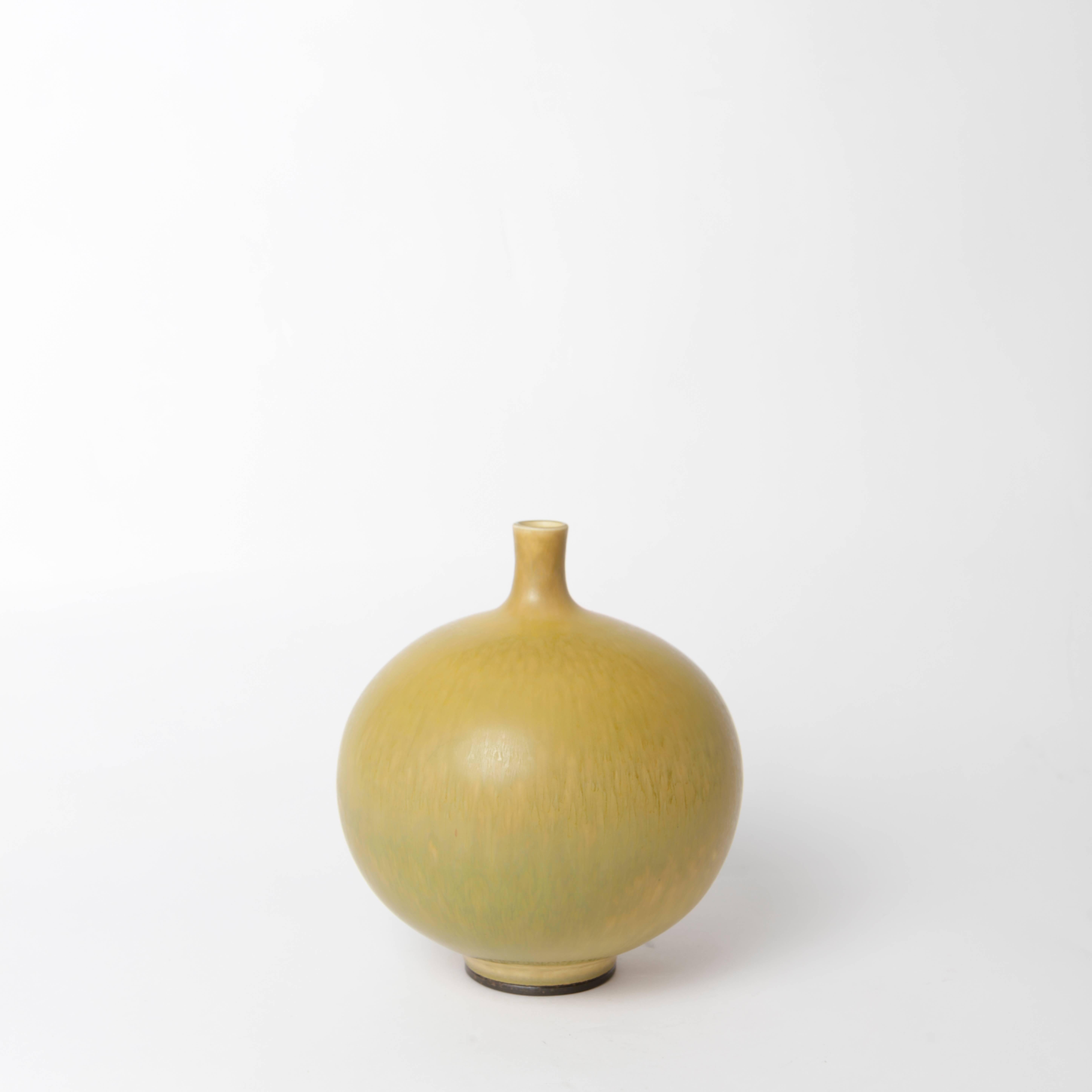 Late 20th Century Berndt Friberg Unique Stoneware Vase for Gustavsberg, 1977 For Sale