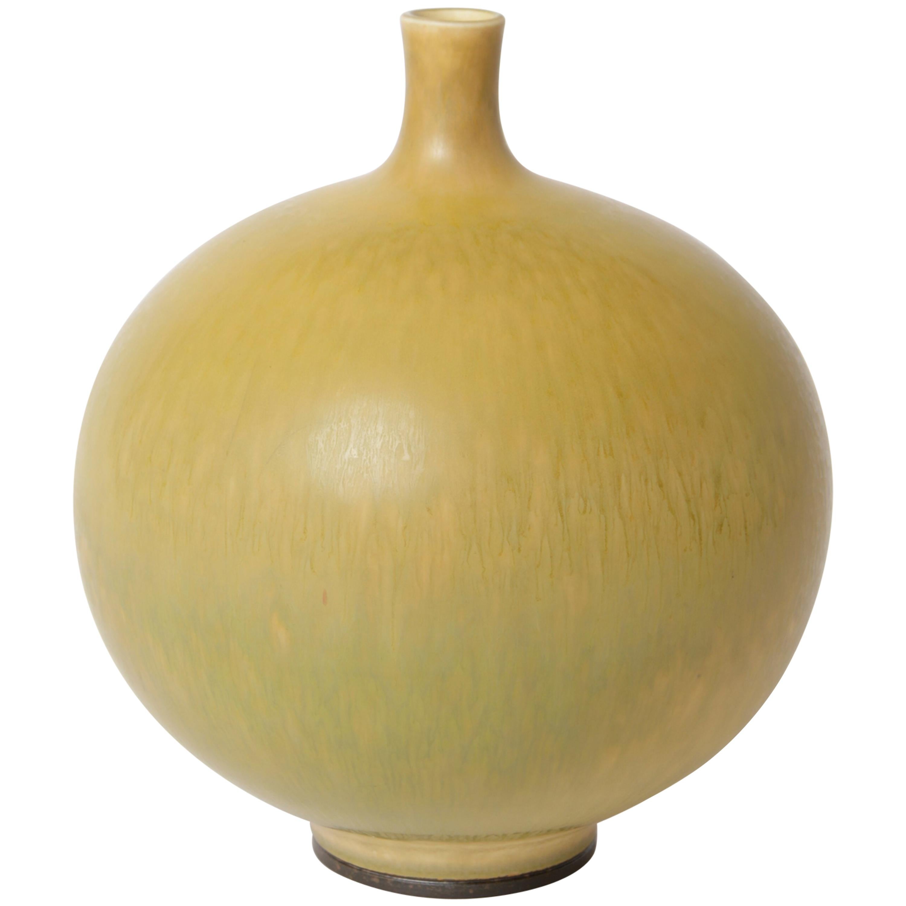 Berndt Friberg Unique Stoneware Vase for Gustavsberg, 1977 For Sale