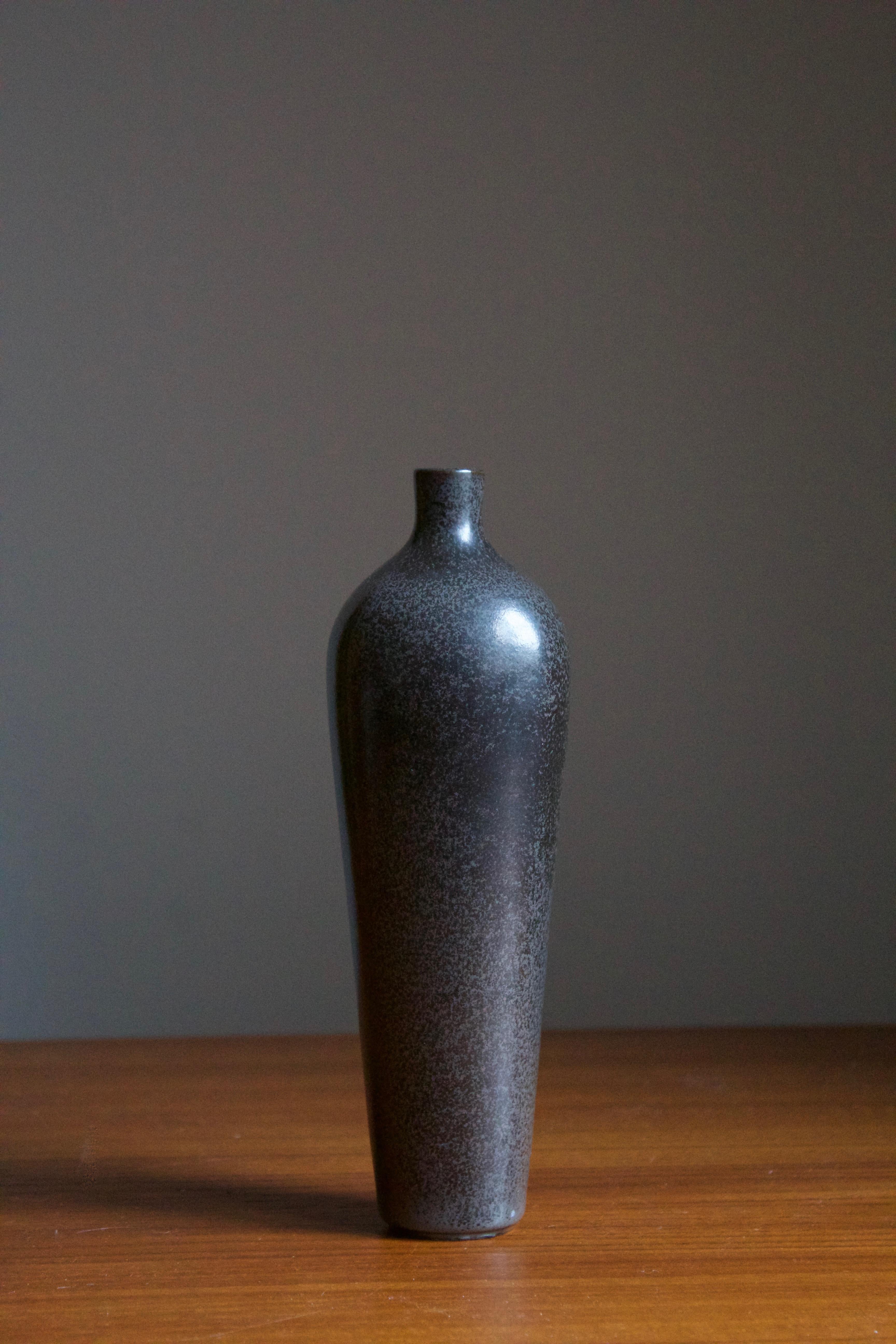 Mid-Century Modern Berndt Friberg, Vase, Glazed Stoneware, Gustavsberg, 1960s