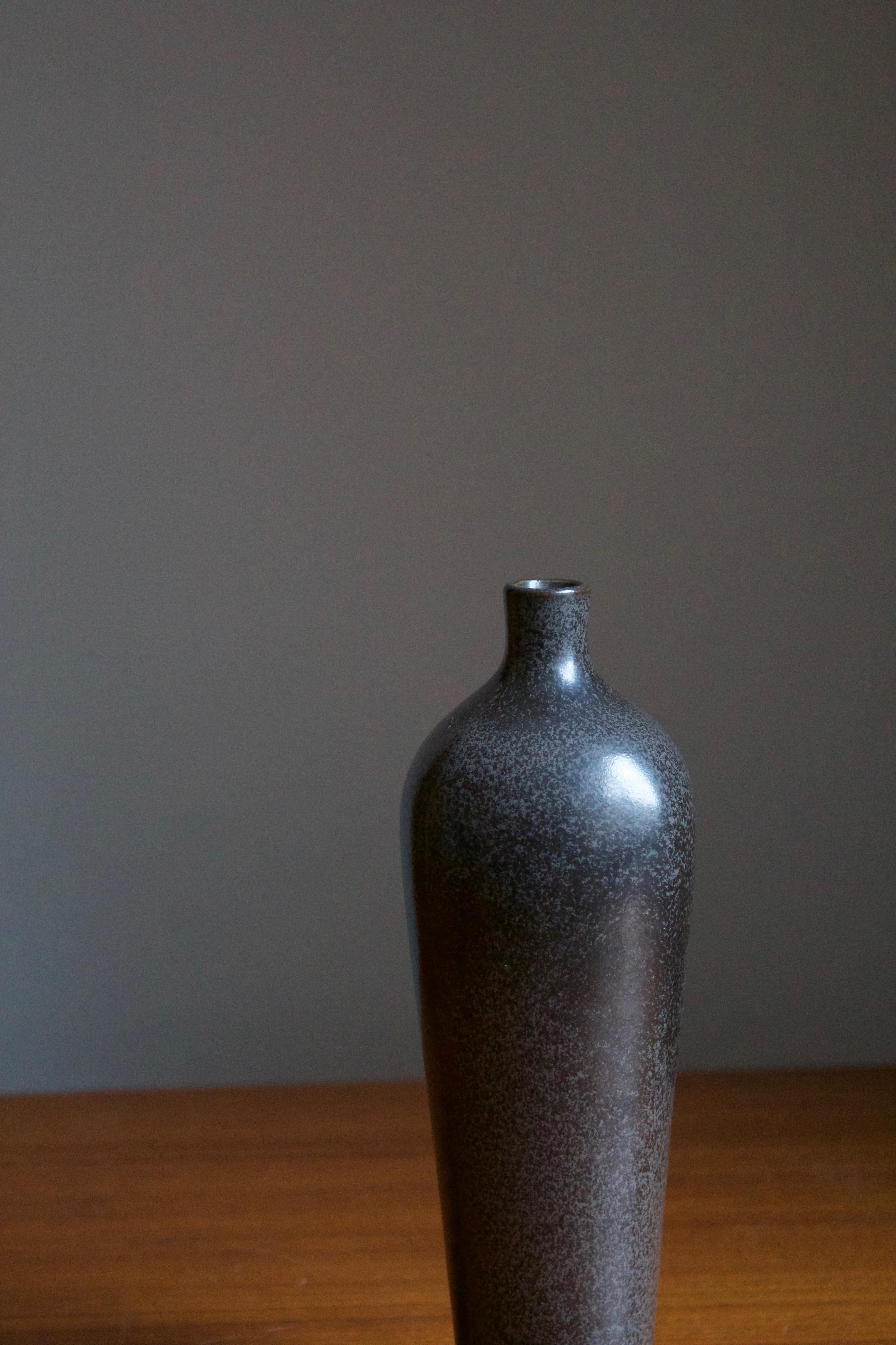 Swedish Berndt Friberg, Vase, Glazed Stoneware, Gustavsberg, 1960s